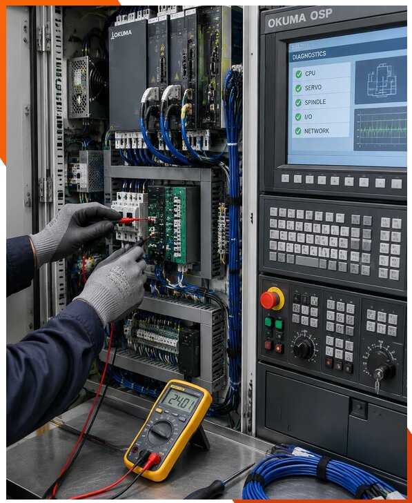Ремонт систем ЧПУ Okuma OSP в Полысаеве